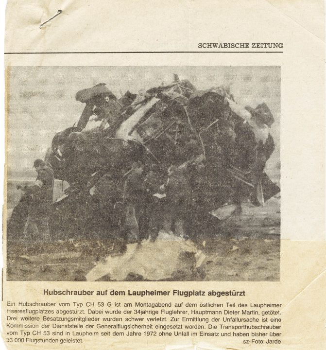 Tödlicher Unfall Jean-Luc Martin 1999