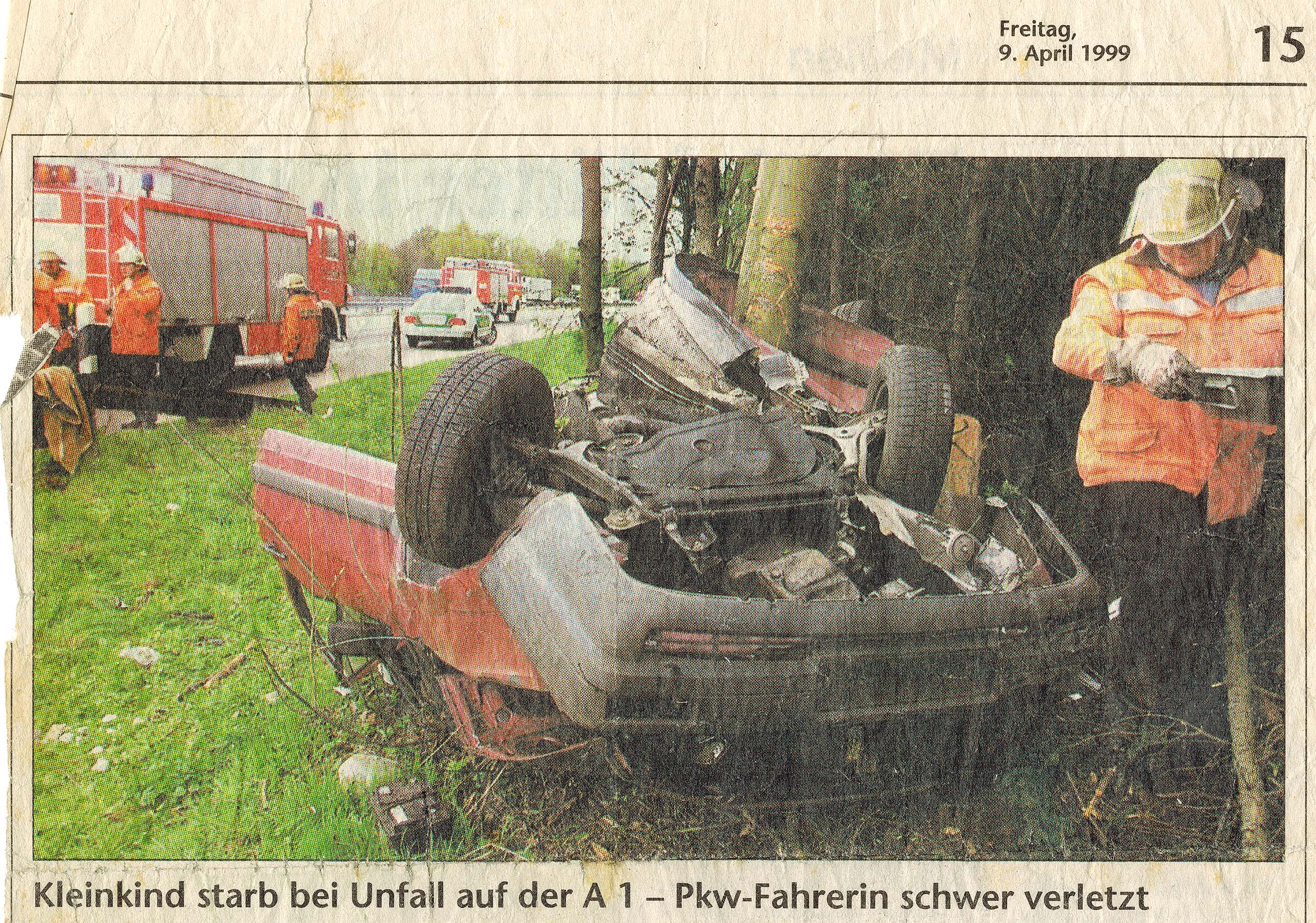 Tödlicher Unfall Jean-Luc Martin 1999